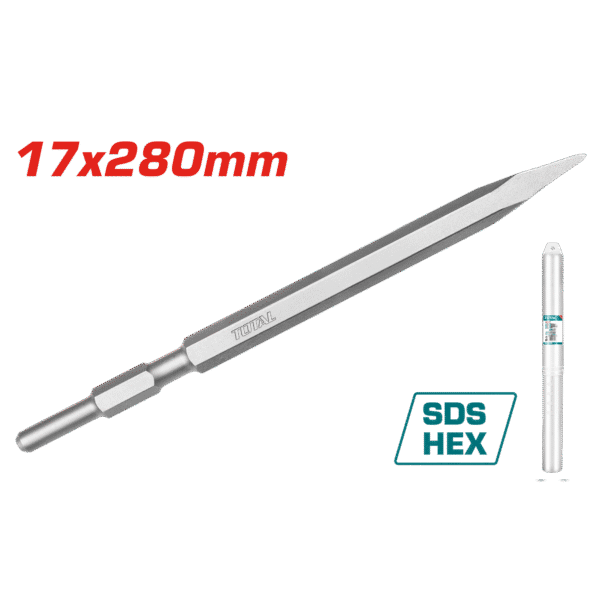 CINCEL HEX 17X280MM PUNTA