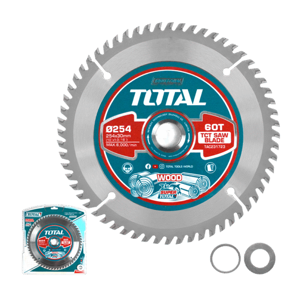 DISCO DENTADO TCT P/MADERA 254MM (10”) 60T INDUSTRIAL