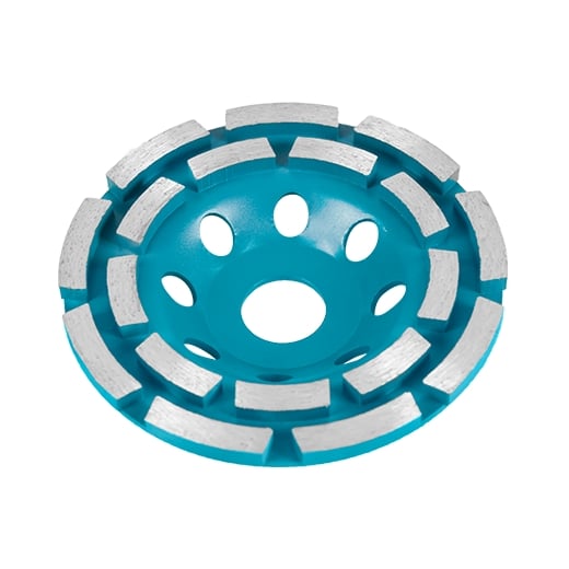 DISCO DIAMANTADO COPA DOBLE FILA DESBASTE 4.5” (115X22.22MM) HUMEDO
