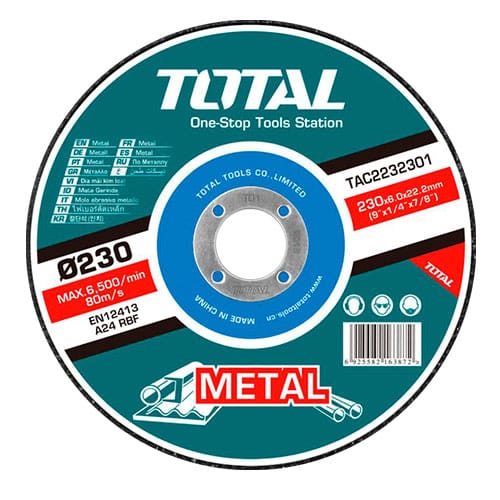 DISCO DE DESBASTE P/METAL 230X6X22.2MM C:DEPR