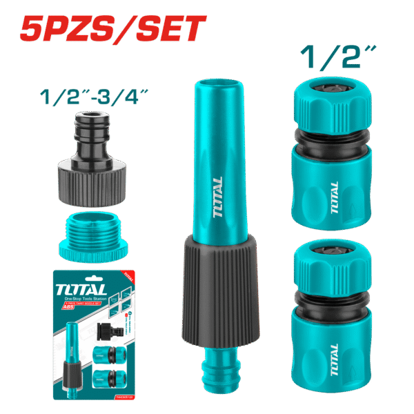 SET DE BOQUILLA Y CONECTORES PARA HIDROLAVADORA BLISTER 5 PZS