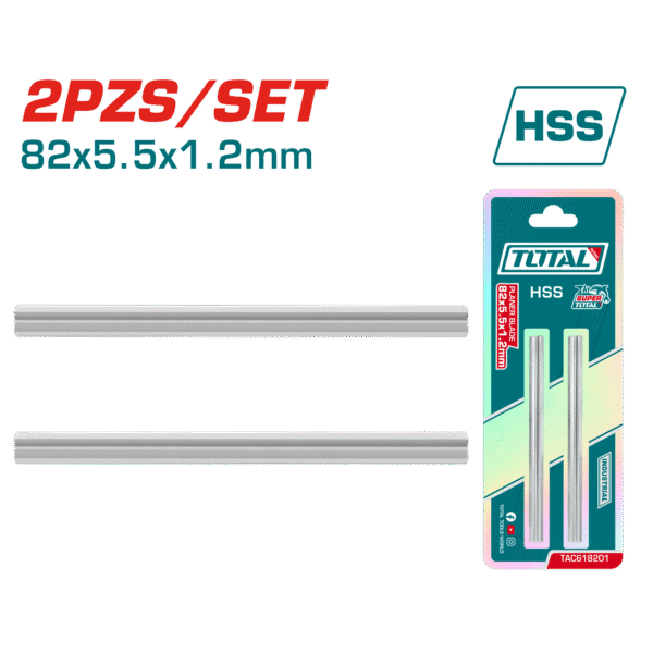 CUCHILLA PARA CEPILLADORA ELECTRICA 82X5.5X1.2MM HSS