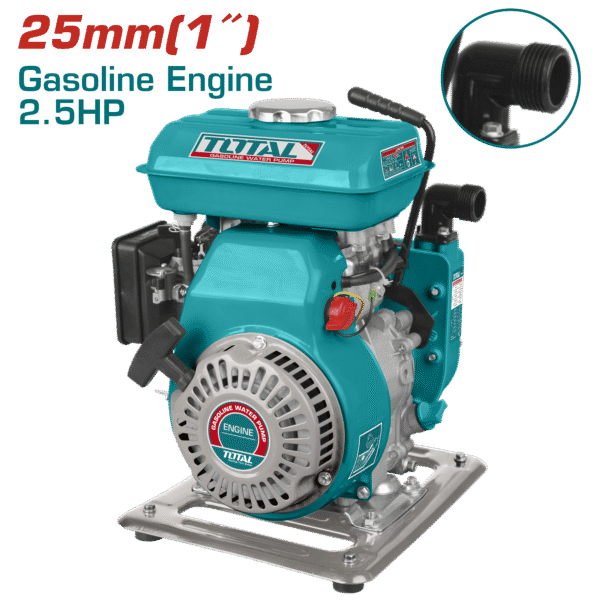MOTOBOMBA GASOLINERA 1 PULG 2.5HP 100L/MIN ALTURA 16M SUC 7M TANQ 1.2L