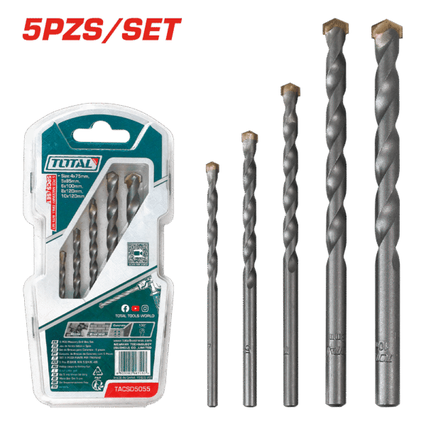 SET DE BROCAS ALBAÑILERIA 5PCS 75-120MM