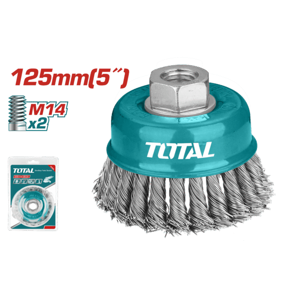 CEPILLO COPA TRENZADO 125MM 5” M14X2 6500R/MIN