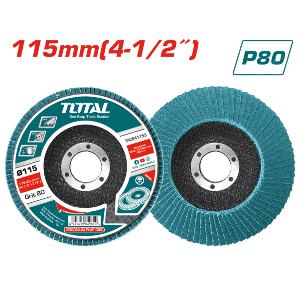 DISCO FLAP ZIRCONIO 115X22MM P80