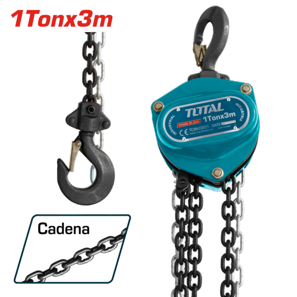 TECLE 1TON ALT:3M 250N UNA CADENA INDUSTRIAL