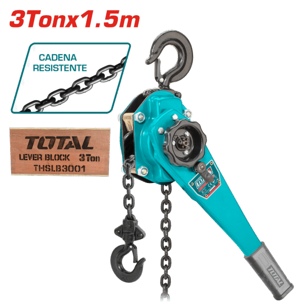 TECLE CON RACHET 3.00 TON 1.5M FUERZA 320N 1 CADENA