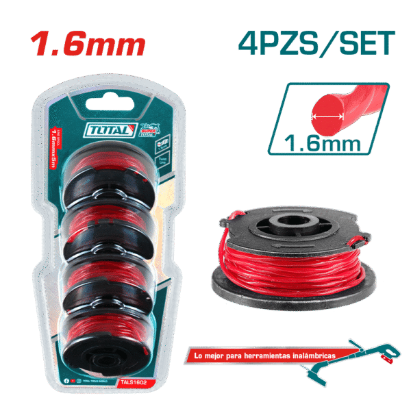 LINEA DE NYLON PARA GUADAÑA 1.6MM 5M 4PCS