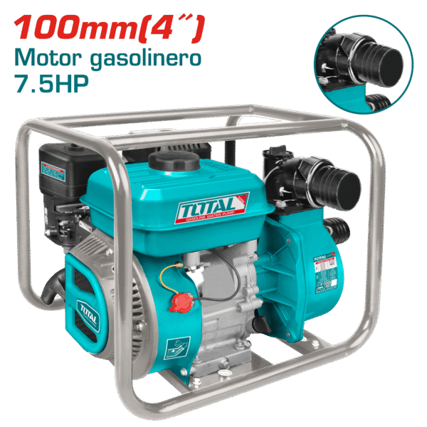 MOTOBOMBA GASOLINERA 4 PULG 7.5HP 1400L/MIN MAX 29M INDUSTRIAL