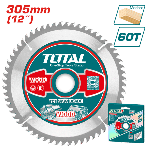 DISCO DENTADO TCT P/MADERA 254MM (12”) 60T INDUSTRIAL