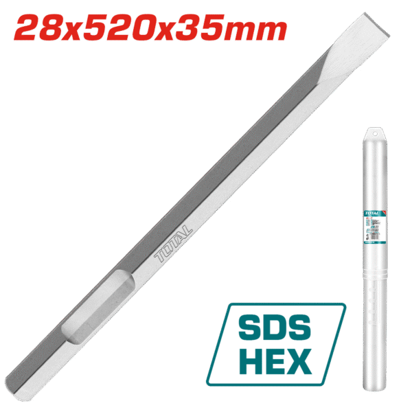 CINCEL HEX 28X520X35MM PLANO