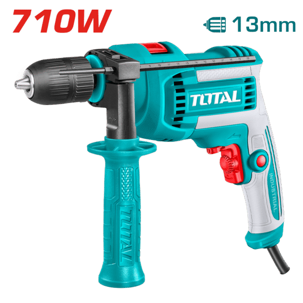 TALADRO PERCUTOR 710W 13MM 0-3000RPM VEL.VARIABLE KEYLESS INDUSTRIAL