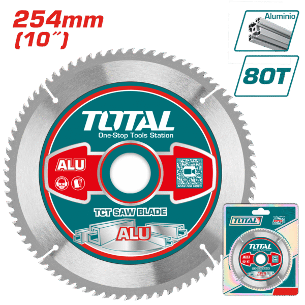DISCO DENTADO TCT P/ALUMINIO 254MM (10”) 80T INDUSTRIAL