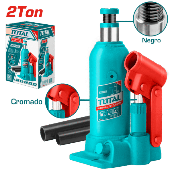 GATA BOTELLA 2TON ALTURA 172-372MM PISTON NIQUELADO INDUSTRIAL