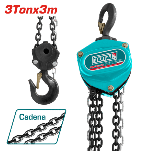 TECLE 3TON ALT:3M 290N DOBLE CADENA INDUSTRIAL