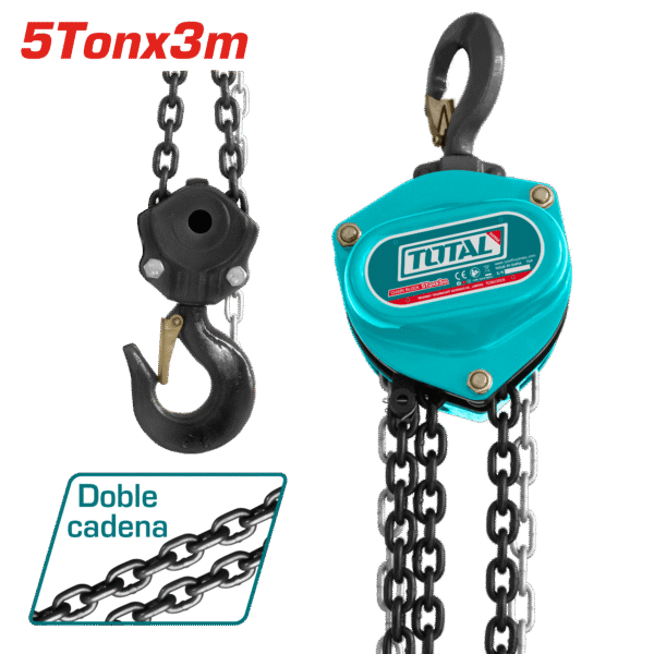 TECLE 5TON ALT:3M 360N DOBLE CADENA INDUSTRIAL