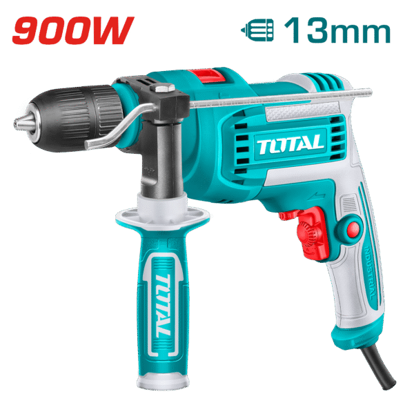 TALADRO PERCUTOR 900W 13MM 0-2800RPM VEL. VARIABLE CHUCK C/LLAVE INDUSTRIAL
