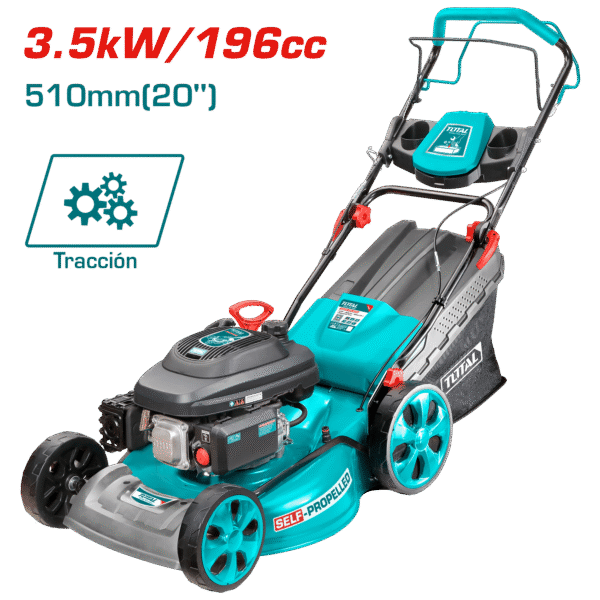 CORTA CESPED 196CC 4-TIEMPOS 4.8HP 2800RPM 510MM(20”) AUTO LIMPIEZA/AVANCE INDUSTRIAL