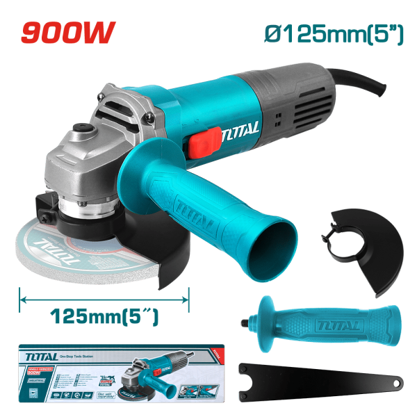 AMOLADORA ANGULAR 05” 125mm 900W M14 12000RPM MANGO CORTO INDUSTRIAL