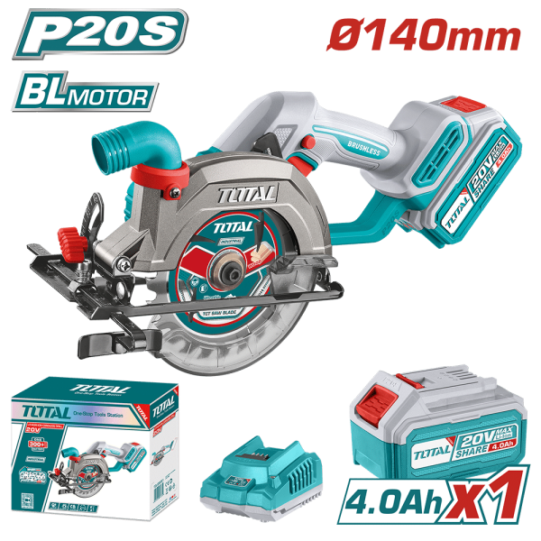 SIERRA CIRCULAR LI-ION 20V 6300RPM 140MM BRUSHLESS 1X4.0AH INDUSTRIAL