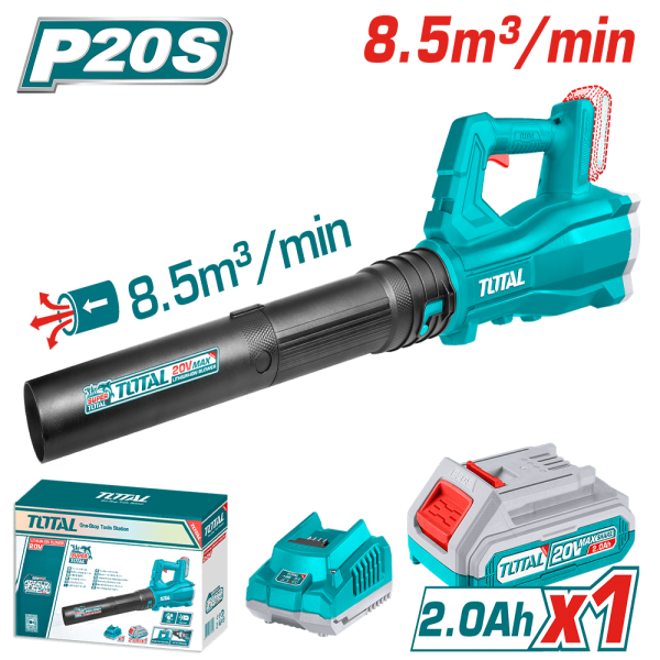 SOPLADORA LI-ION 20V 8.5M3/MIN MAX:115KM/H 15000/MIN 1 X 2.0AH