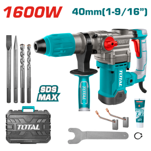 ROTOMARTILLO SDS-MAX 40MM 1600W 630RPM 3850BPM 10J MALETIN INDUSTRIAL