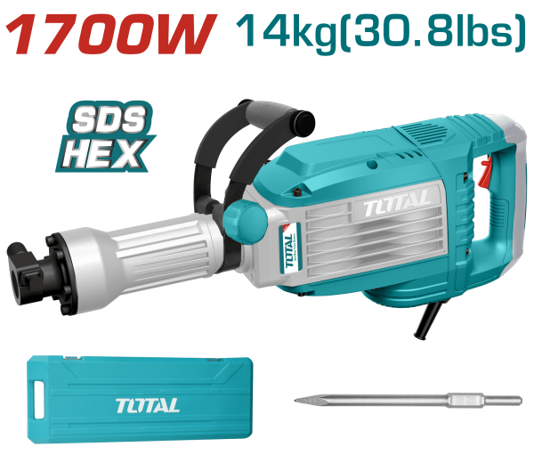 DEMOLEDOR SDS HEX 1700W 1900BMP 50J 14KG INDUSTRIAL