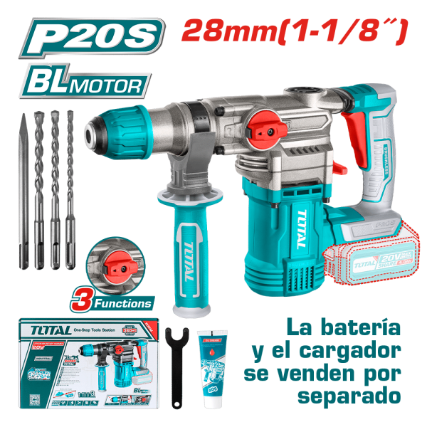 ROTOMARTILLO SDS+ 28MM 20V 4.5J 0-4400BPM BRUSHLESS 3FUNC INDUSTRIAL