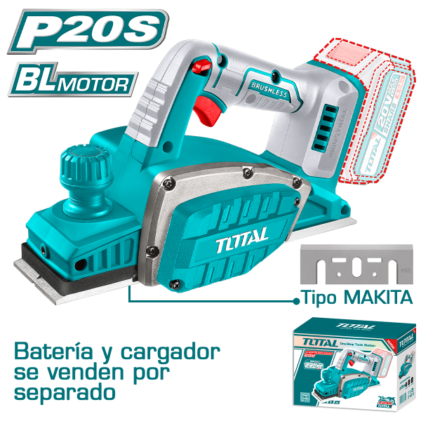 CEPILLADORA 20V 14000RPM 82X2MM INDUSTRIAL