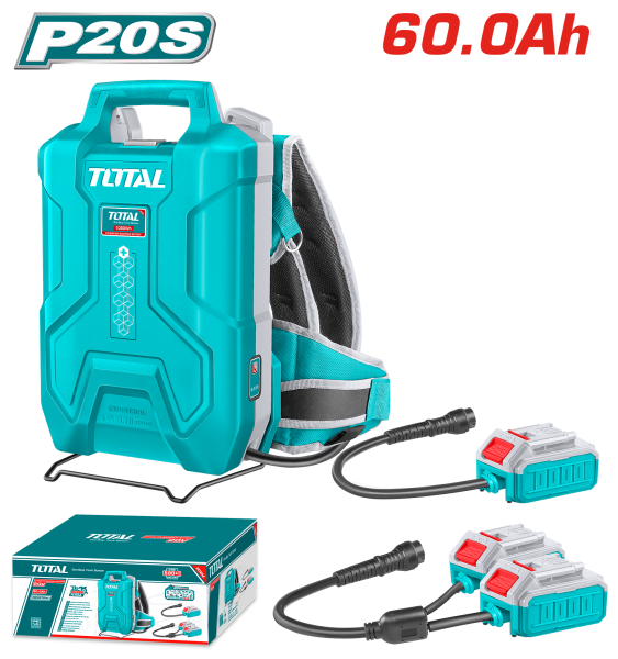 BATERIA TIPO MOCHILA 20V/20V+20V 60.0AH INDICADOR LED INDUSTRIAL
