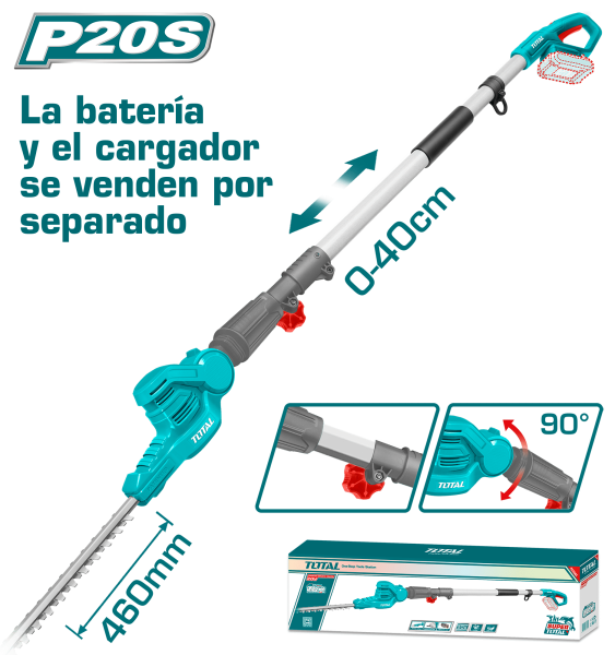 CORTASETOS LI-ION 20V 2800SPM 46CM C:18MM EXTENSION 0-40CM