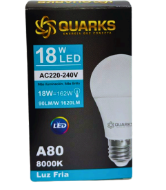 BULB LED A60 QUARKS 18W E27 AC220-240V FRIO 8000K