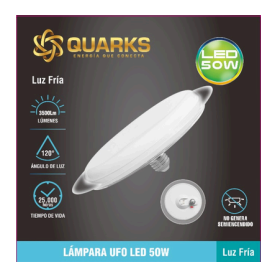 LAMPARA UFO PRO 50W QUARKS FRIO 8000K E27
